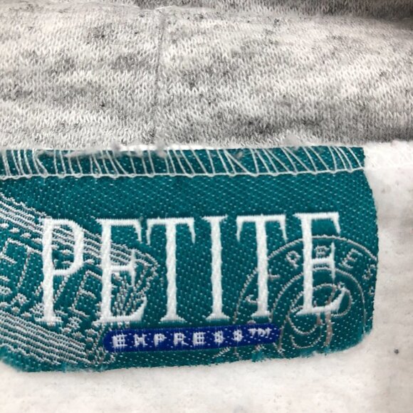 Vintage Petite Winter Snowy hill landscape festive high neck pullover sweatshirt - Picture 5 of 16